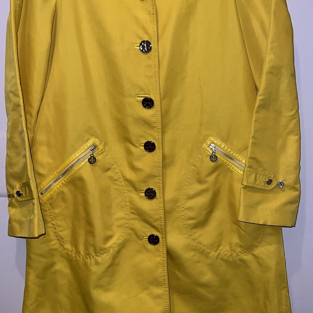 Tory Burch - Size 2 Yellow Button Down Spring Jac… - image 3